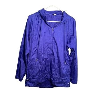 Layer 8 Women's Sz Large Rain Running Windbreaker Jacket Hooded Qwick Dry Violet